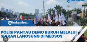 Screenshot postingan media sosial yang ramai membahas aksi Demo Buruh 28 Agustus 2025 di depan Gedung DPR RI Jakarta.